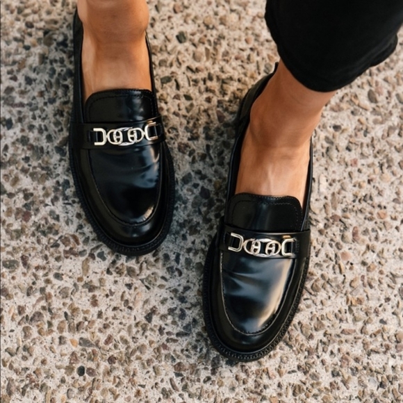 Sam Edelman Shoes - Sam Edelman Christy x Revolve Tailored Shiny Horse Bit Loafers